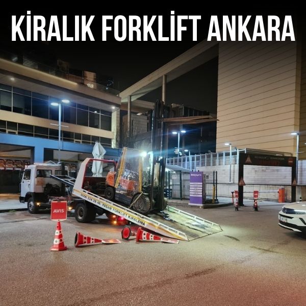 Söğütözü bölgesinde günlük forklift kiralama hizmeti sunan forklift aracı